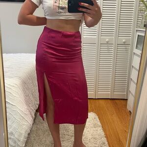 Babaton (Aritzia) pink skirt